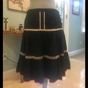 Anthropology Tiered Cotton Skirt.